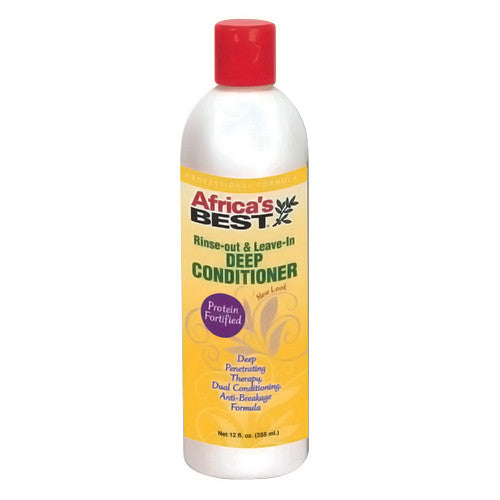 Africas Best Rinse-Out And Leave-In Deep Conditioner Protein Fortified, Professional Formula, 12 oz